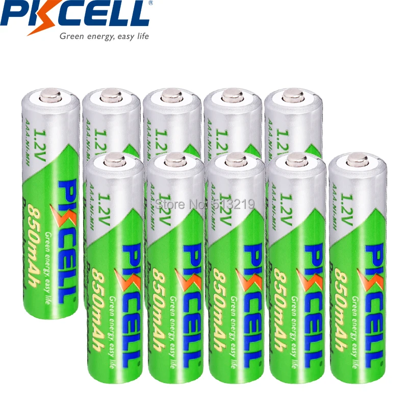 10 шт. PKCELL AAA батарея 850mAh 1,2 V Ni-MH AAA перезаряжаемые батареи LSD 3A предварительно заряженная батарея NIMH для игрушек фонарик