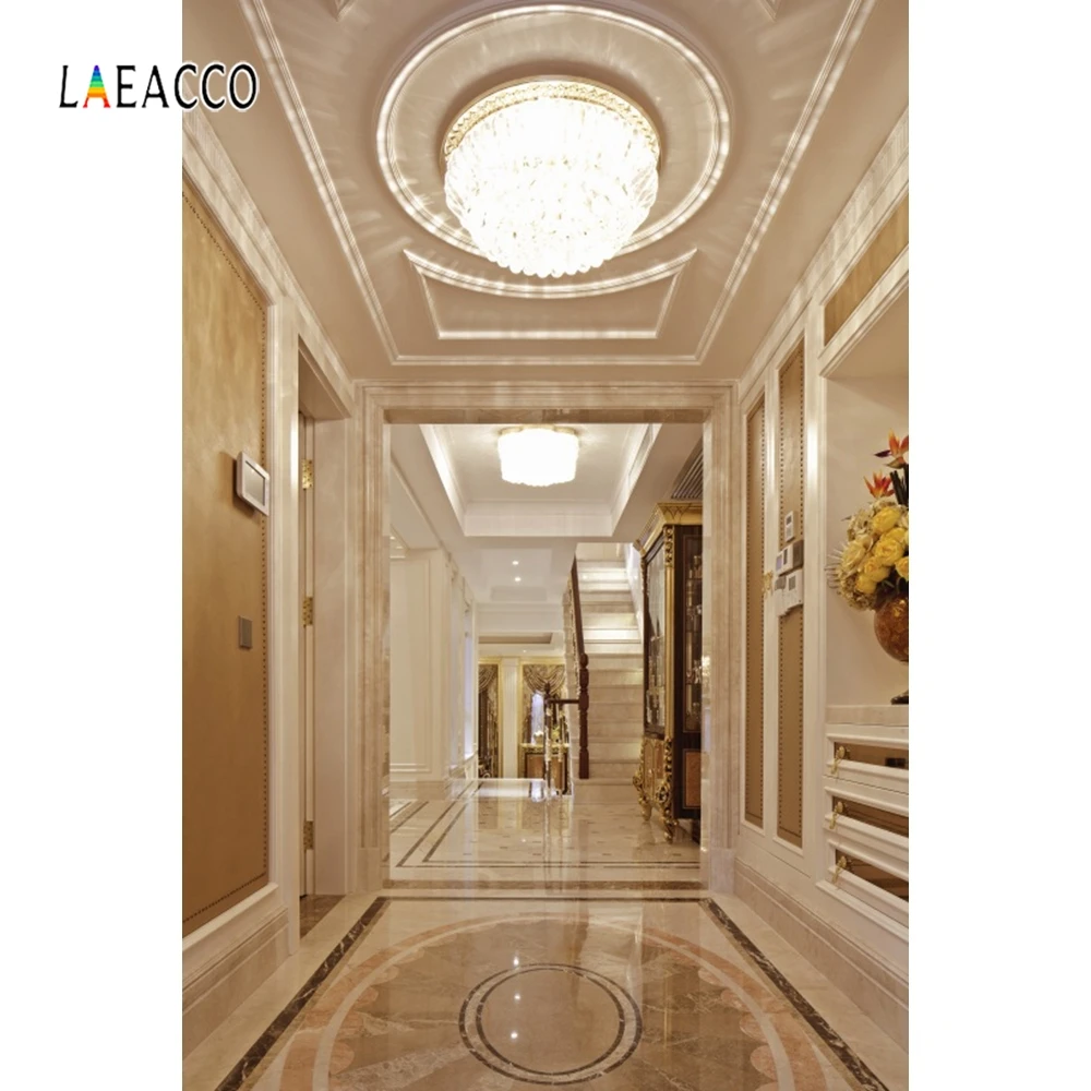 

Laeacco Luxurious Living Room Photography Backgrounds Personalized Gothic Room Portrait Photographic Backdrops For Photo Studio