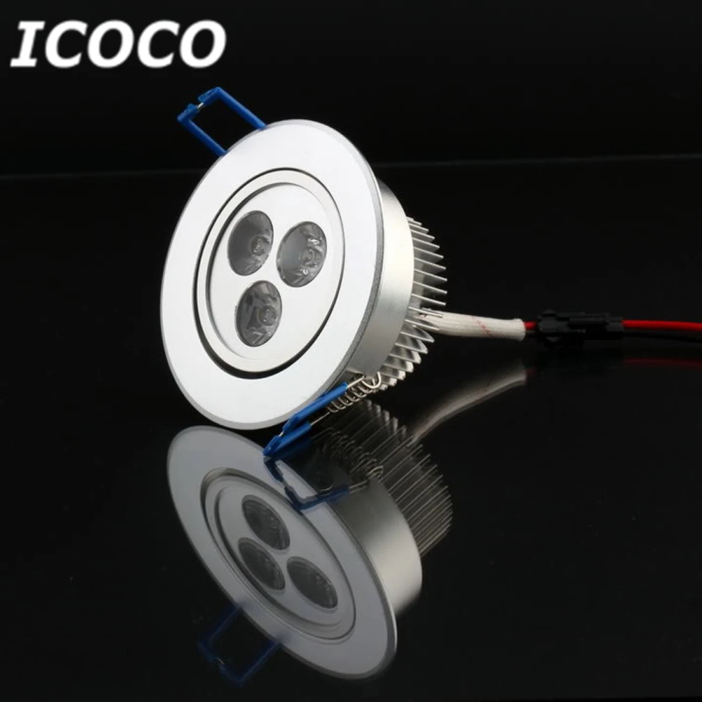 ICOCO 3 W AC85-265V теплый белый светодиодный Высокая прочность стеклянные потолочные лампы для дома Спальня быстрая сделка Лидер продаж