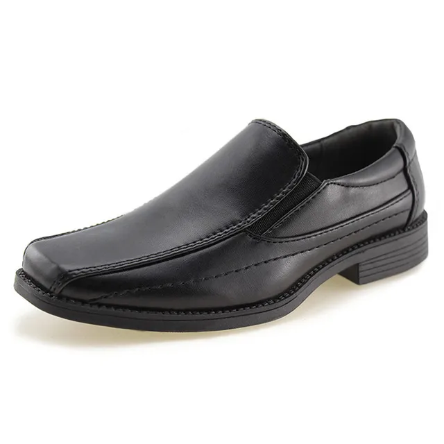 Buy Boys leather shoes Slip on School Uniform Dress