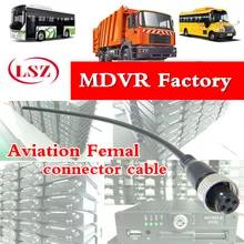 Aviação conector Fêmea do cabo direto da fábrica lote fio bus MDVR veículo monitoramento câmera de vídeo 4 p cabo de fio de energia