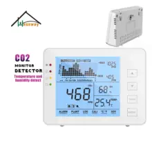 HESSWAY co2 monitor detector  Gas Leak Alarm System NDIR Carbon Dioxide sensor for 3 in 1 Temp Humidity Detector