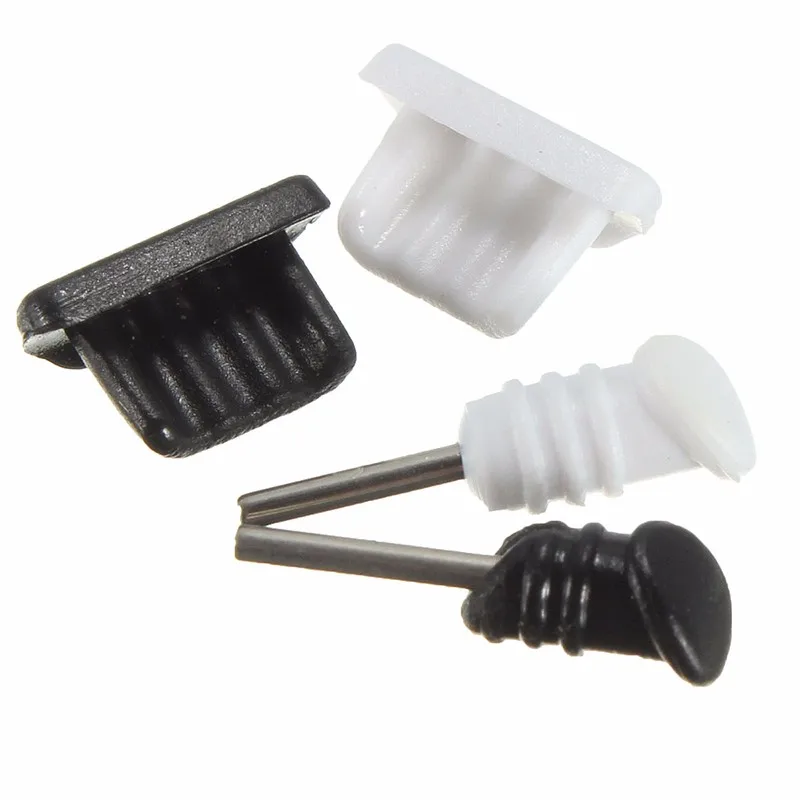 Защита от пыли Вилки 10 компл./лот 3,5 мм разъем для наушников+ микро USB кабель для зарядки Порты и разъёмы штекер Кепки для samsung iPhone 5 5S 6 6s мобильного телефона