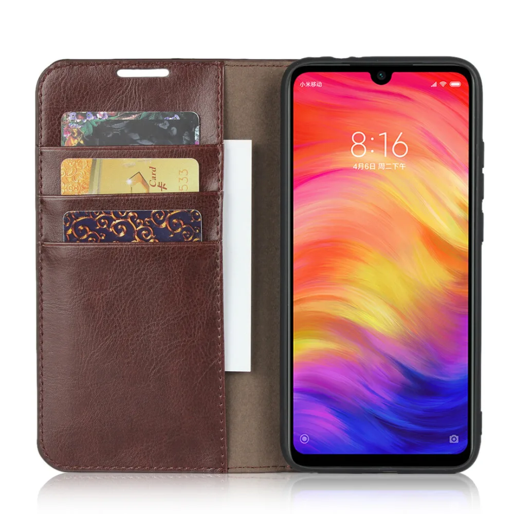 Чехол для телефона для Xiaomi Redmi Note 7, флип, натуральная кожа, силиконовый чехол на заднюю панель, чехол для Redmi Note7 6, кошелек, сумка, Coque Funda Etui