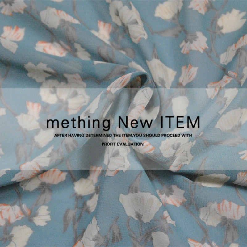 

LEO&LIN Fiber Clear Blue Spring And Summer Dress Fabric Fetchwork 50cm