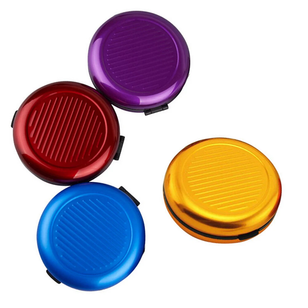 New 1PC 5 Colors Round Aluminum Euro Coin Dispenser Storage Coins Purse