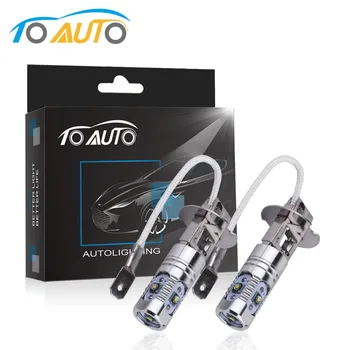

2pcs H3 25W LED chips White cars Fog Head lights Bulb auto Lamp Vehicles Signal Tail car light source parking
