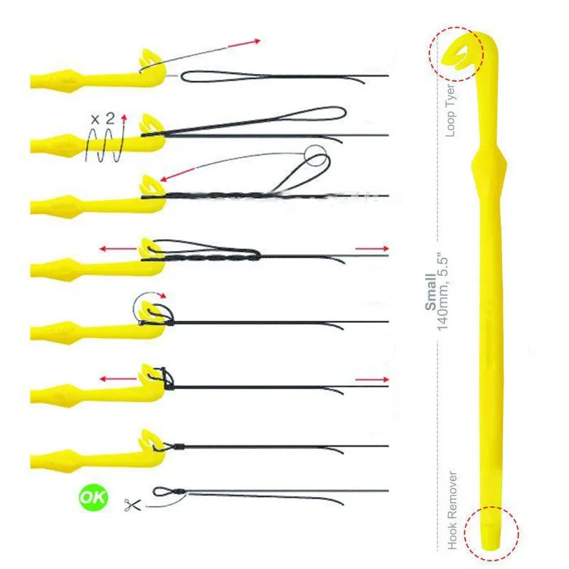 

New Tie Fast Knot Tying Tool and Loop Tyer Hook Tier for Fly Fishing Tying Tool Combo Knotter Tier Nail Knot Tyer Tieing Kit