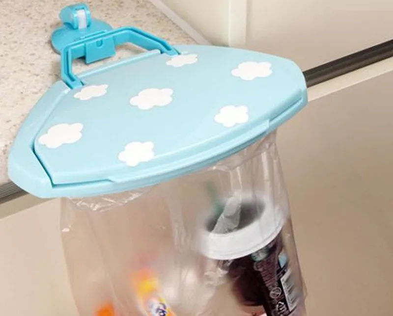 Door Kitchen Cupboard Stand Trash Garbage Rubbish Storage Bag Bin Rack