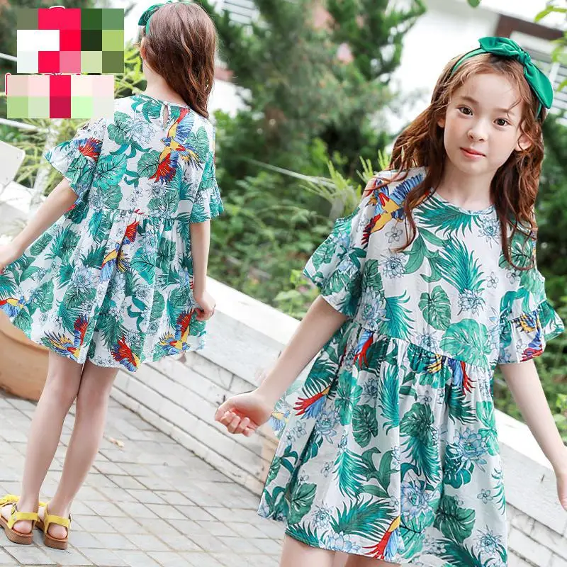 

2019 Dress Girl Summer Cotton Off The Shoulder Kids Dresses Toddler Dresses Teenagers Baby Girl Clothes 4 6 7 8 9 10 12 14 Years