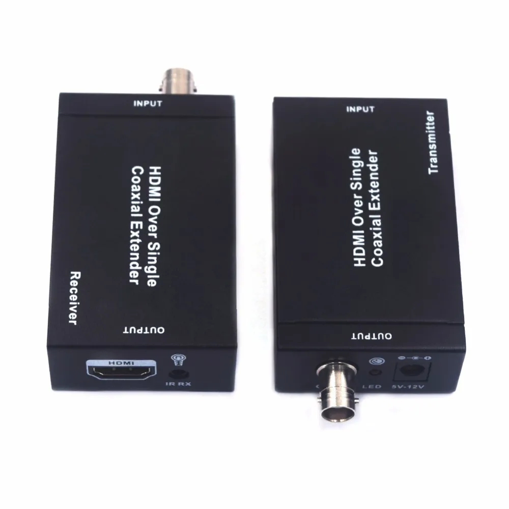 HDMI Coaxial Cable Extender Adapter 100M RG-6 RG-59 1080P Extender Transmitter HDMI+IR Over Single 75Ohm RG-6U Coaxial Cable J15