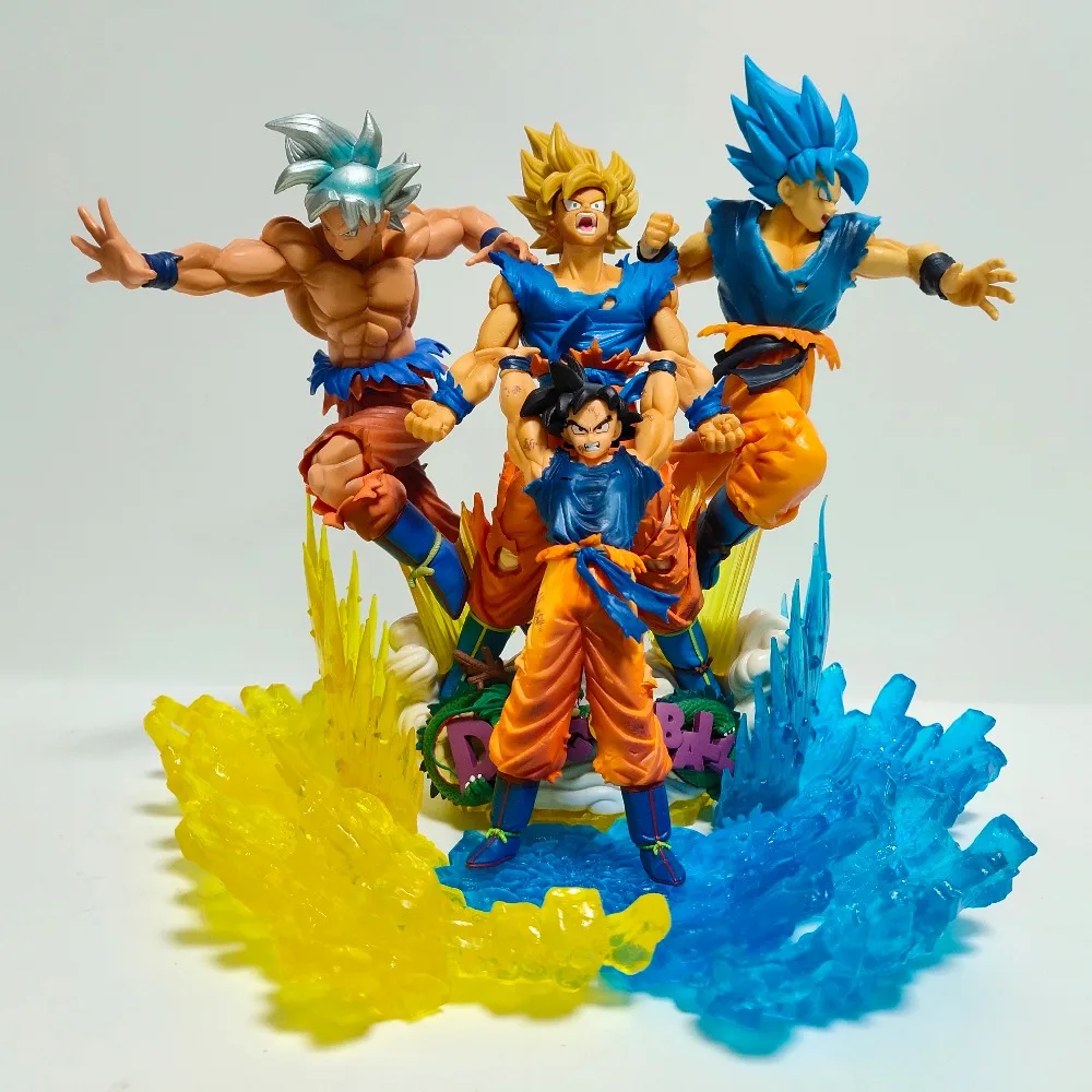 Dragon Ball и Super Goku ультра инстинкт Супер Saiyan сцена фигурки аниме Dragon Ball Z Goku модель игрушки фигурка DBZ Diorama