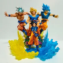 Dragon Ball и Super Goku ультра инстинкт Супер Saiyan сцена фигурки аниме Dragon Ball Z Goku модель игрушки фигурка DBZ Diorama