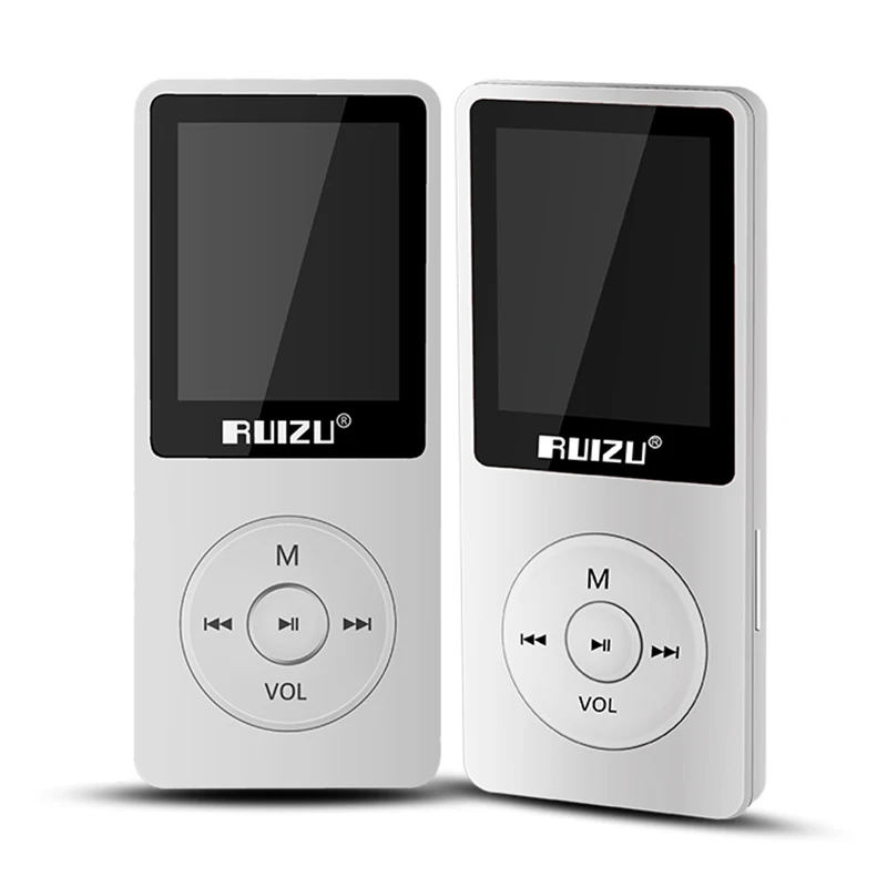 ruidu X02, английская версия, Ультратонкий MP3-плеер, экран 1,8 дюйма, может воспроизводить 80h с FM, электронной книгой, часами, диктофоном - Цвет: Белый
