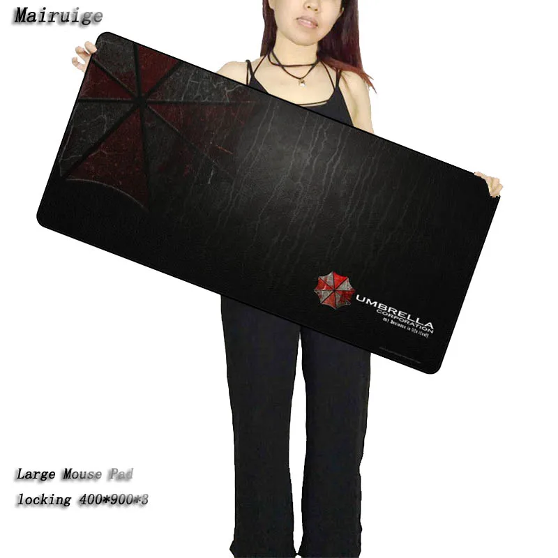 

Mairuige Umbrella Logo 900x400x4mm mouse pad Precision locking edge computer table gaming mats computer mousepad laptop pads