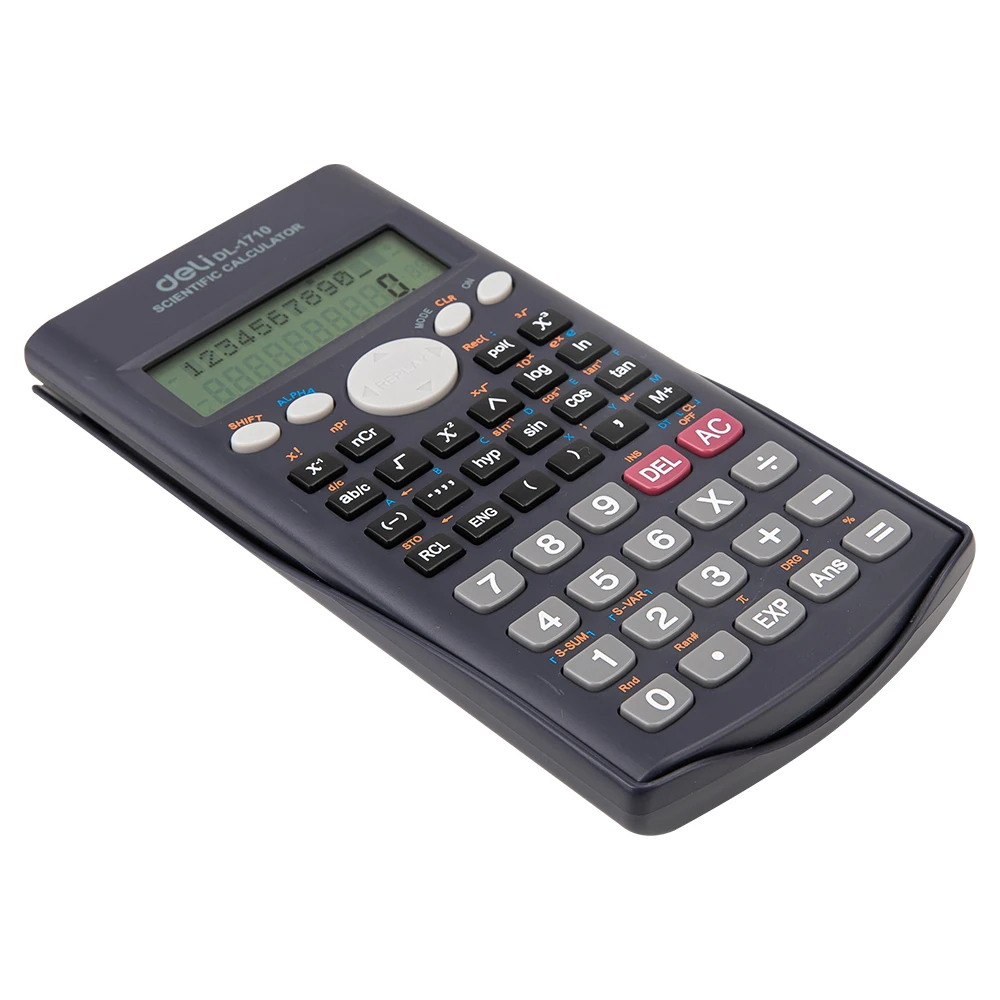ديلي 240F آلة حاسبة علمية مهندس حاسبة طالب 10 + 2 أرقام الأسود E1710