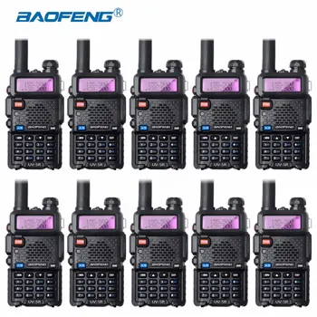 

10Pcs Bao Feng UV-5R Walkie-Talkie Wholesale Baofeng UV5R CB Radio VHF UHF Dual Band Two Way Radio 5W VOX Flashlight Ham Radio