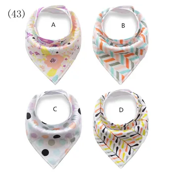 

Geometric element / colorful theme / Bandana Bibs princess girl / 4pcs/set
