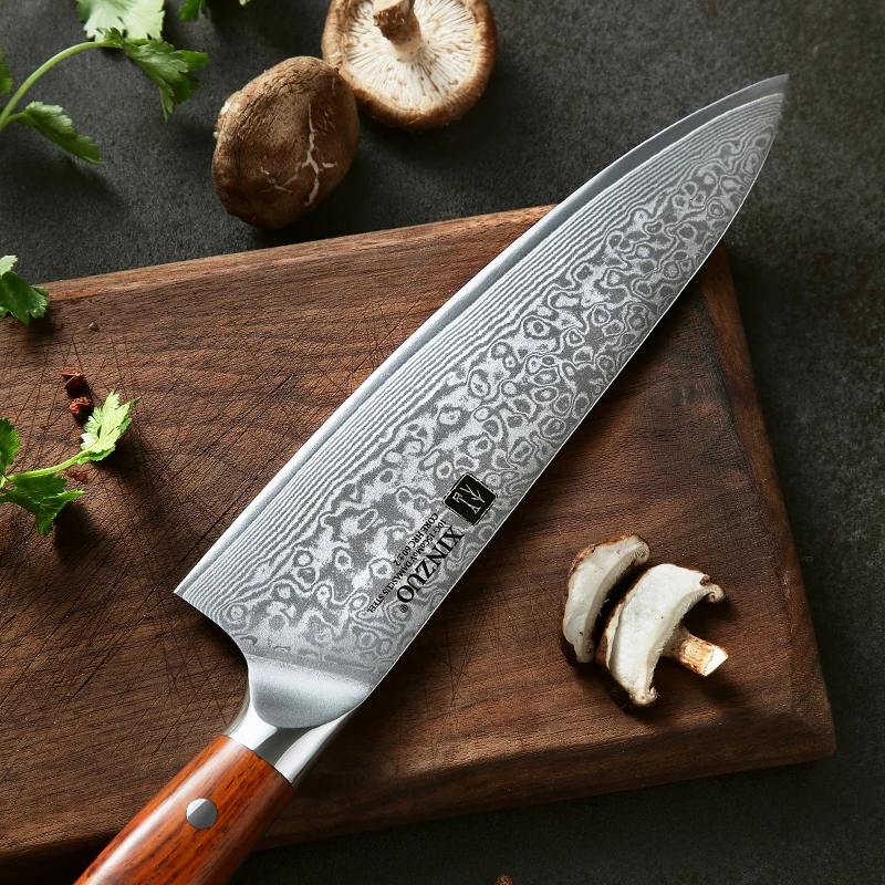  XINZUO 8.5'' Chef Knife Japanese Damascus Forged Steel Kitchen Knife Professional Gyutou Knives Sta - 32839796891