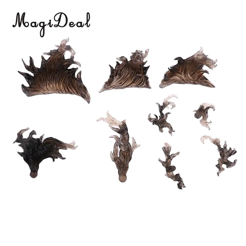 MagiDeal DIY Burning Flame Effect Action Figure Display Stand for Gundam Anime TV Movie Lovers Home Table Ornament Toy