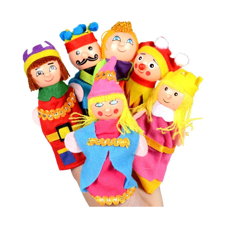 U-K Juego de Juguete de marioneta de Dedo de marioneta Familiar de 6 personasDurable e Inteligente 