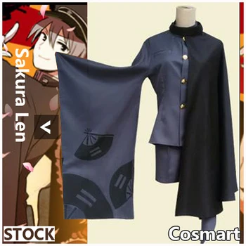 

[STOCK]+Wig+Hat Anime Vocaloid Sakura Len Kimono SJ Uniform Halloween Cosplay costumes for women S-XL free shipping