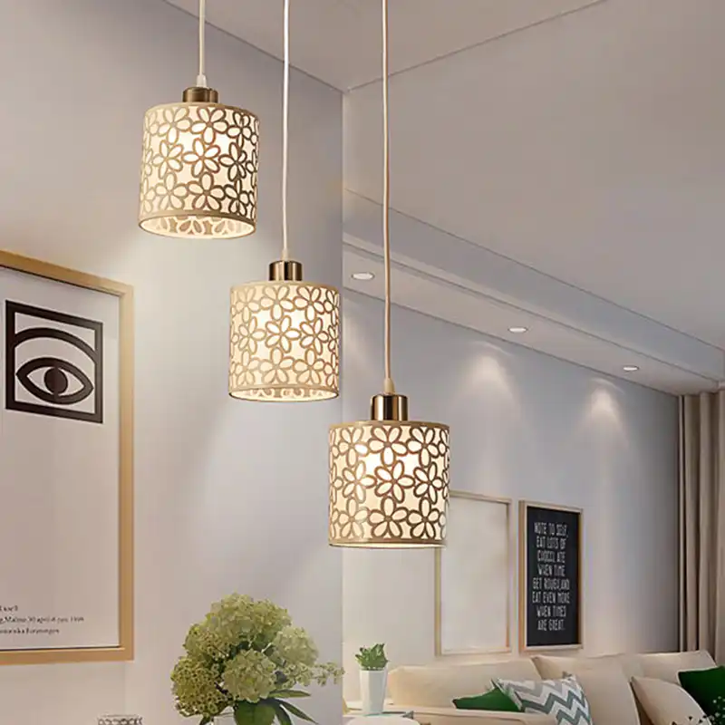 1pc 14 14cm Iron Pvc Lampshade Floral Table Ceiling Pendant