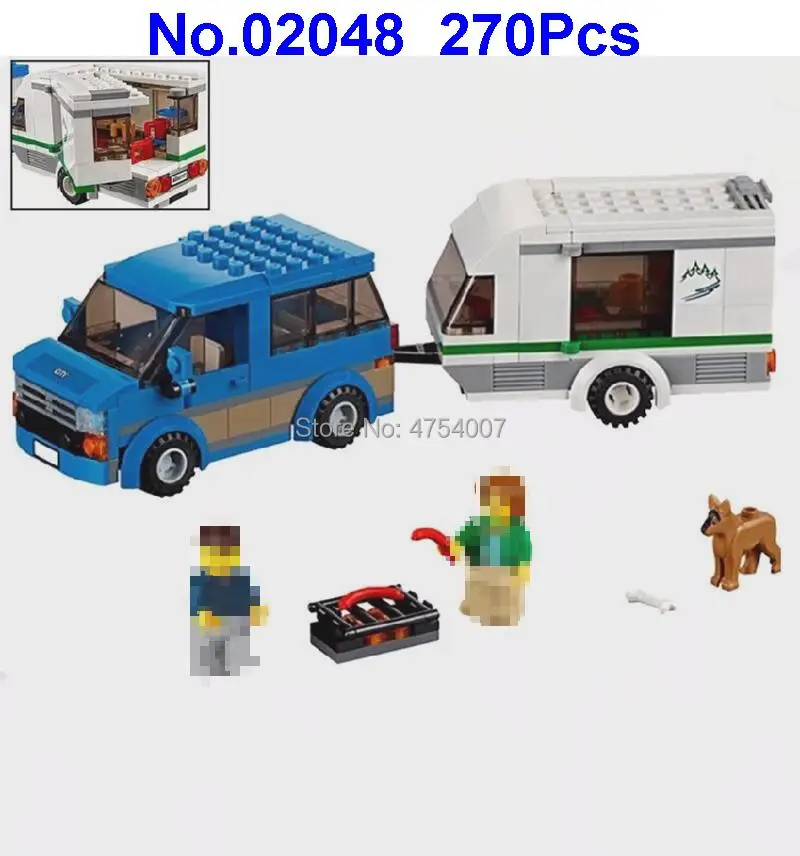 

270pcs City Great Vehicles Van Caravan Camping Building Block Compatible 60117 Toy