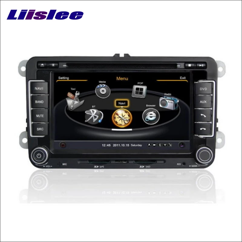 Cheap Liislee For VolksWagen Golf MK5 2005~2008 GPS Map Navi Navigation System Radio TV DVD BT WIFI HD Screen Multimedia System 2