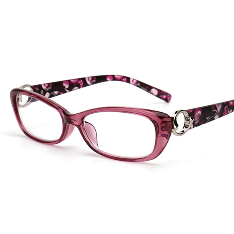 High Tenacity Plastic Reading Glasses Women Eyeglasses Purple TR Frame
