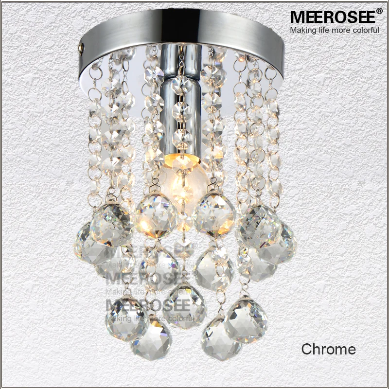 

1 light Crystal Chandelier Lighting Fixture Small Clear Crystal Lustre Lamp for Aisle Stair Hallway corridor porch light