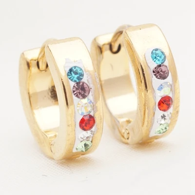 Yunkingdom 32 пары разных стилей из нержавеющей стали круглые серьги-кольца для женщин и мужчин золотого цвета модные ювелирные изделия - Окраска металла: UE0300