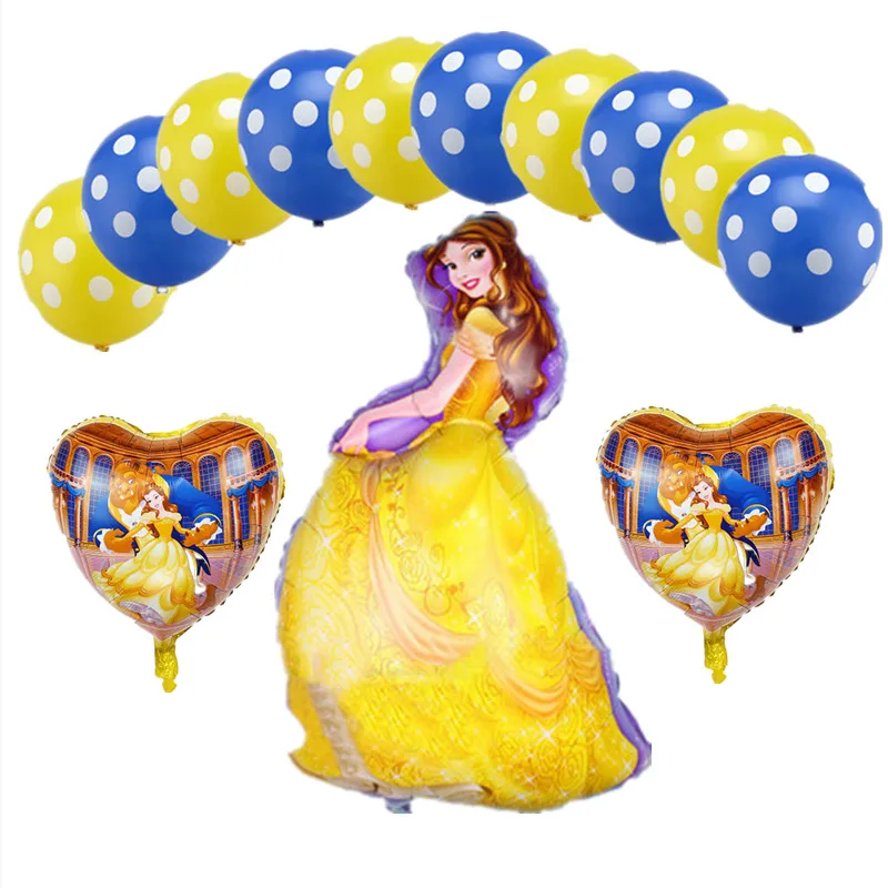 13 шт Принцесса София Белоснежка тема вечерние шары украшения день рождения точка латексные воздушные шарики, детские игрушки - Цвет: as picture