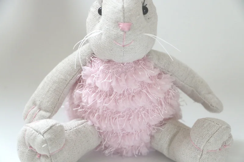 Милый кролик 25 см, плюшевая кукла, розовый кролик, кукла, подарок для малыша, кролик, кукла, милая игрушка, рождественский подарок, милая