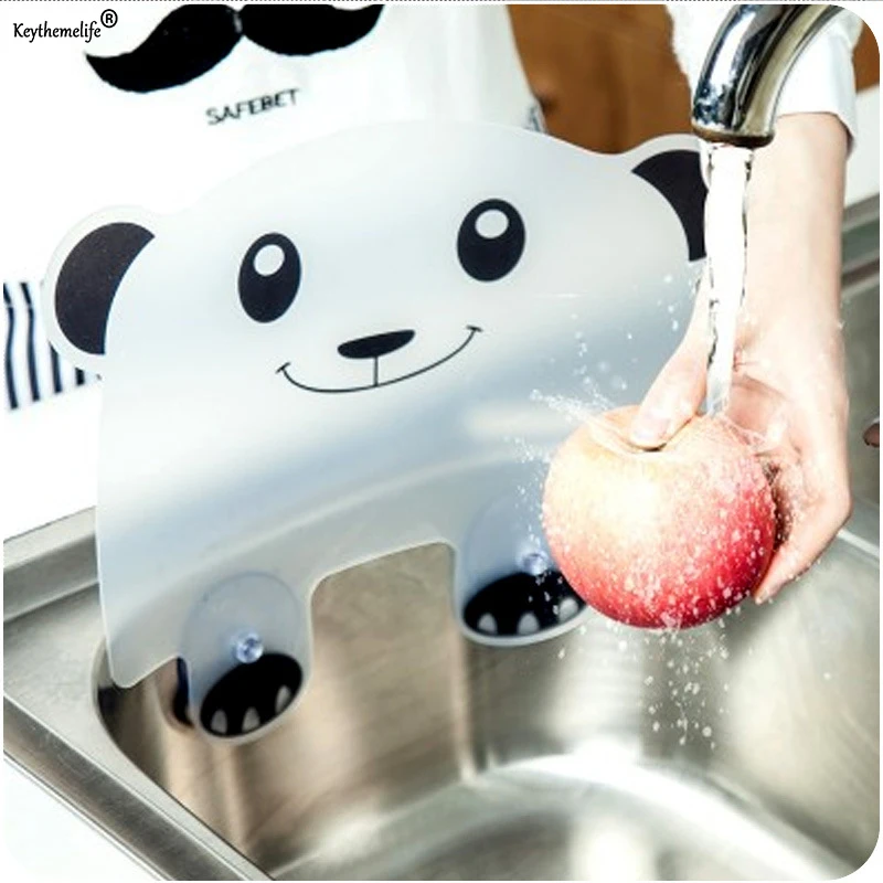 

1pc Cute Panda Sucker Sink Flap Splash Guard Baffle Wash Basin Sink Board Kitchen Gadget Water Splash Sucker Sink Flaps