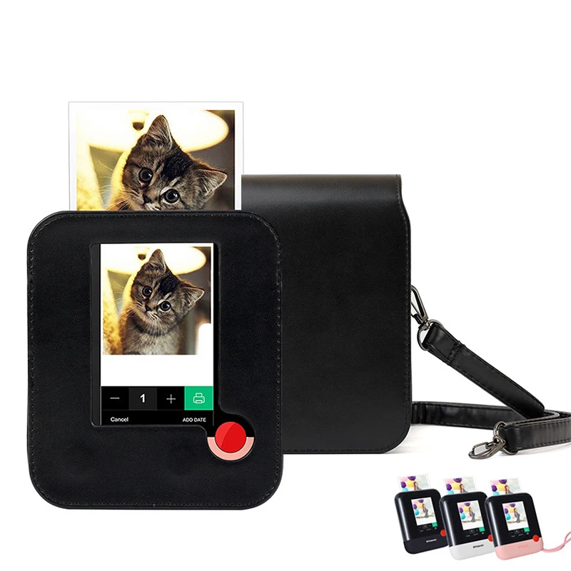 DOITOP сумка из искусственной кожи для камеры защитный чехол для Polaroid POP цифровая камера модная сумка через плечо для мгновенной камеры черный