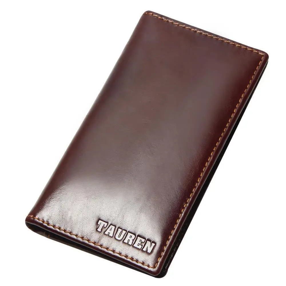

Men's leather large-capacity multi-card wallet Coin purse Leather solid color open-mouth bag RFID anti-magnetic shielding card p