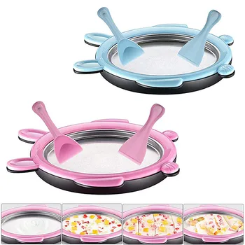 

ice cream tool Mini ice cream roll maker fried yogurt machine home frying ice tray homemade fry ice plate price W0423
