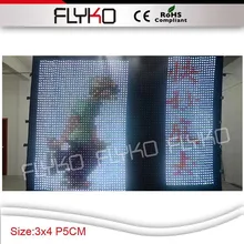 3X4 M p5cm, PC контроллер для помещений или улицы светодиодная стенная занавеска