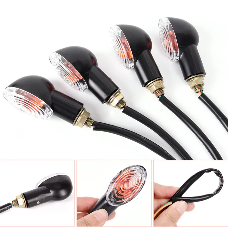 2Pcs LED Light Indicator Blinker Handle Bar End Handlebar Popular