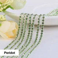 3yards/piece 17colors glass crystal Rhinestones chain, Gold bottom sew on Cup Chains For diy Sewing Clothes Accessories