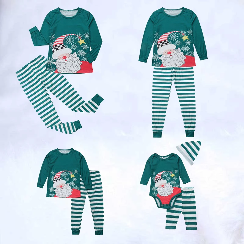 

Matching Outfits Pajamas Set Christmas family matching outfits Adult Kids Xmas Sleepwear Santa Cartoon Top and pants Nightwear
