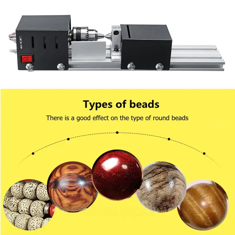 200 Вт мини токарный станок с бусинами станок для деревообработки Diy инструмент для деревообработки фрезерный шлифовальный станок для полировки резьбы сверло роторный набор инструментов