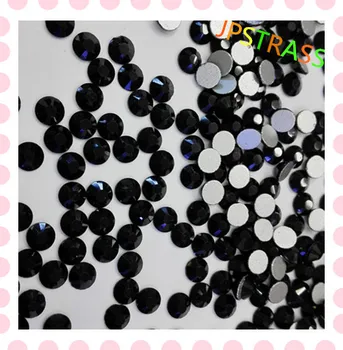 

Non hot fix ss20 jet black color for nail arts stones with 1440 pcs per pack free shipping service