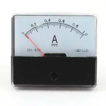 DH-670 DC 0-1A ясный аналоговый измеритель амперметр