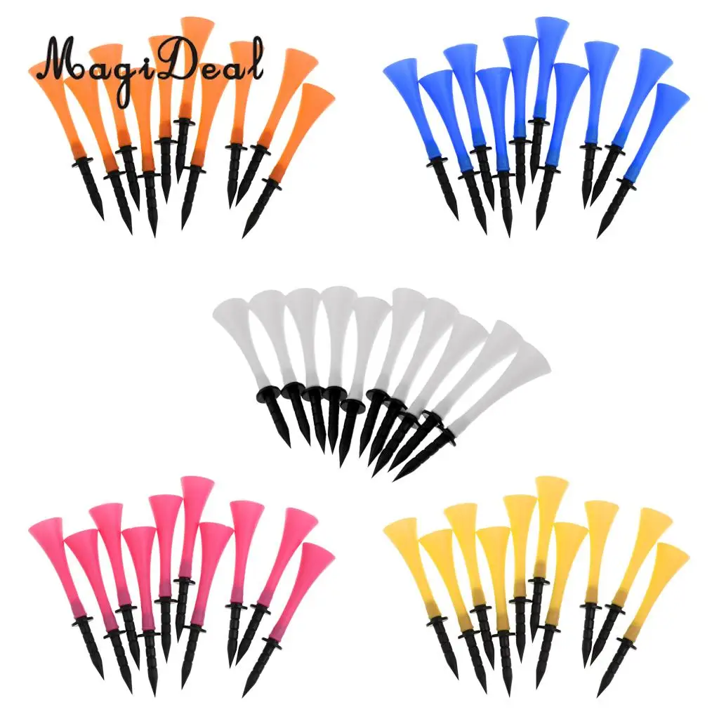 MagiDeal Professional 10Pcs Rubber 83mm Height Rubber Golf Tees Golfer Training Aid Replacement Tool Gifts 5 Colors Available MagiDeal Professional 10Pcs Rubber 83mm Height Rubber Golf Tees Golfer Training Aid Replacement Tool Gifts 5 Colors Available