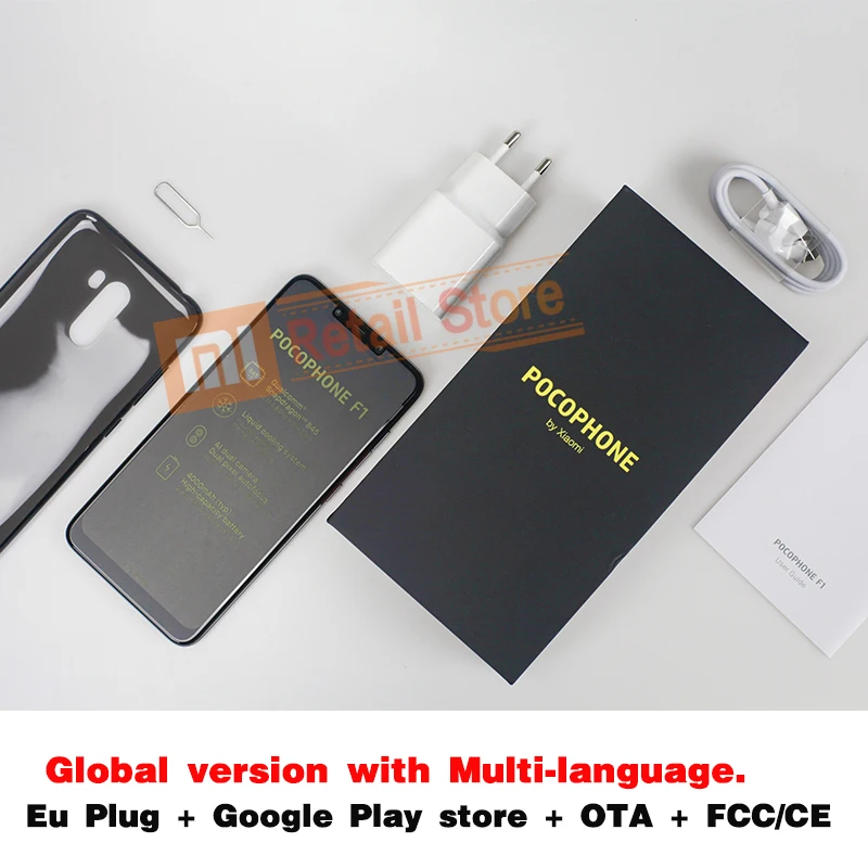 Global Version Xiaomi POCOPHONE F1 6GB RAM 128GB ROM Snapdragon 845 6.18'' Dual Camera Full Screen Smartphone 4000mAh POCO F1