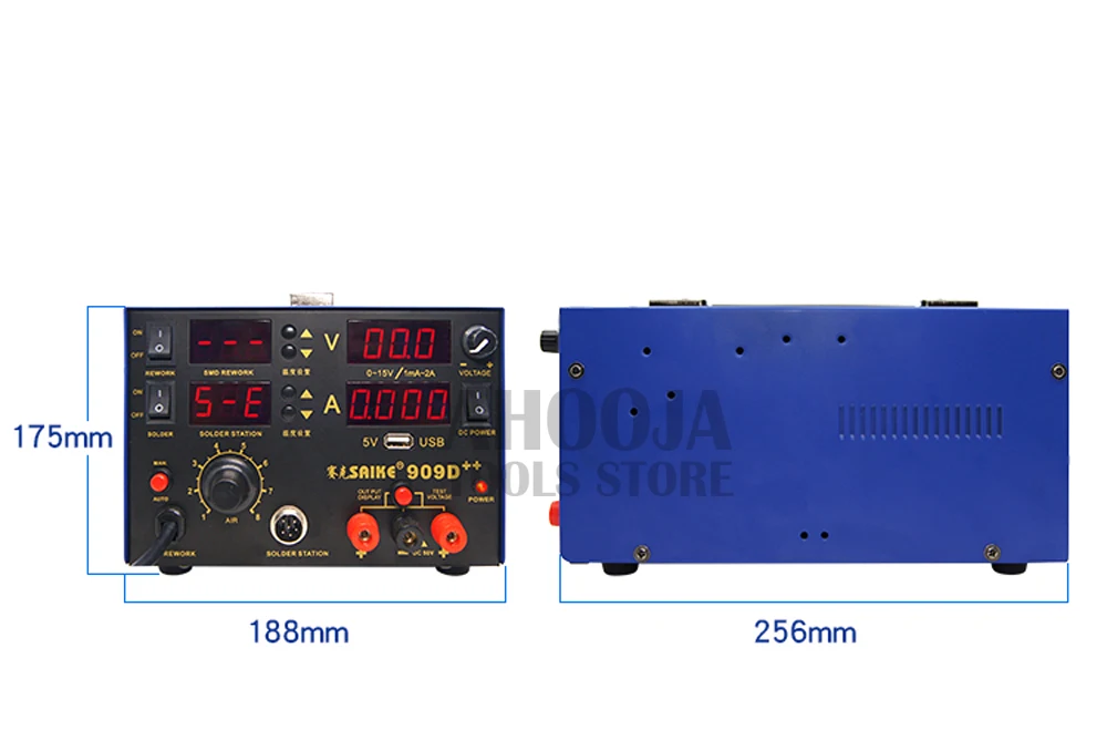 SAIKE 909D++ светодиодный цифровой дисплей 3 в 1 Электрический паяльник+ Тепловая пушка+ Электропитание сварочный Ремонт паяльная станция