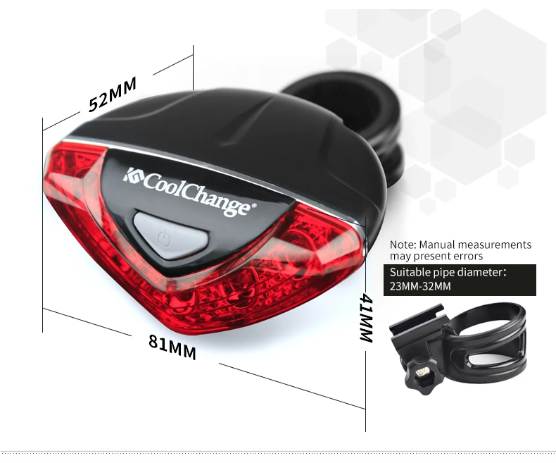 Best CoolChange Bicycle Rear Tail light Red LED Flash Lights Cycling Night Safety Warning Lamp Bike Outdoor tail light Accessories 3 Best CoolChange Bicycle Rear Tail light Red LED Flash Lights Cycling Night Safety Warning Lamp Bike Outdoor tail light Accessories 3