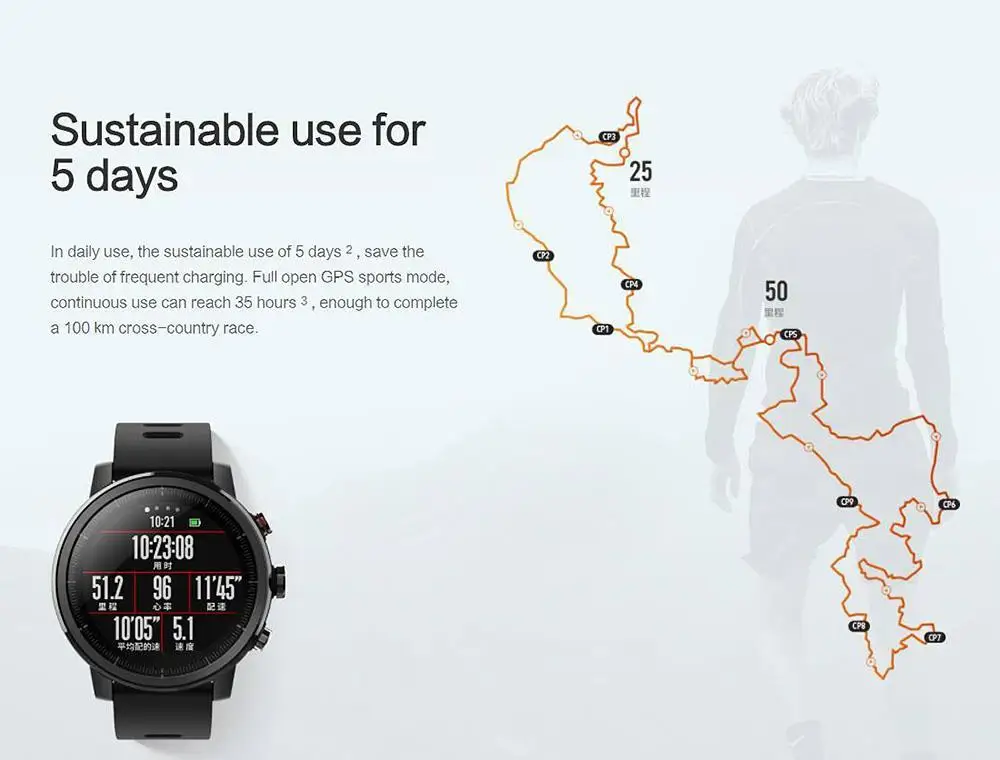 Новые Xiaomi Huami Gloable version Amazfit Stratos 2 Смарт-часы спортивные gps 5ATM вода 2.5D gps Firstbeat плавательные умные часы